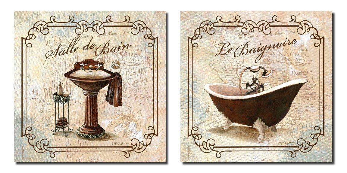 Rustic vintage bathroom wall art daisy flower country