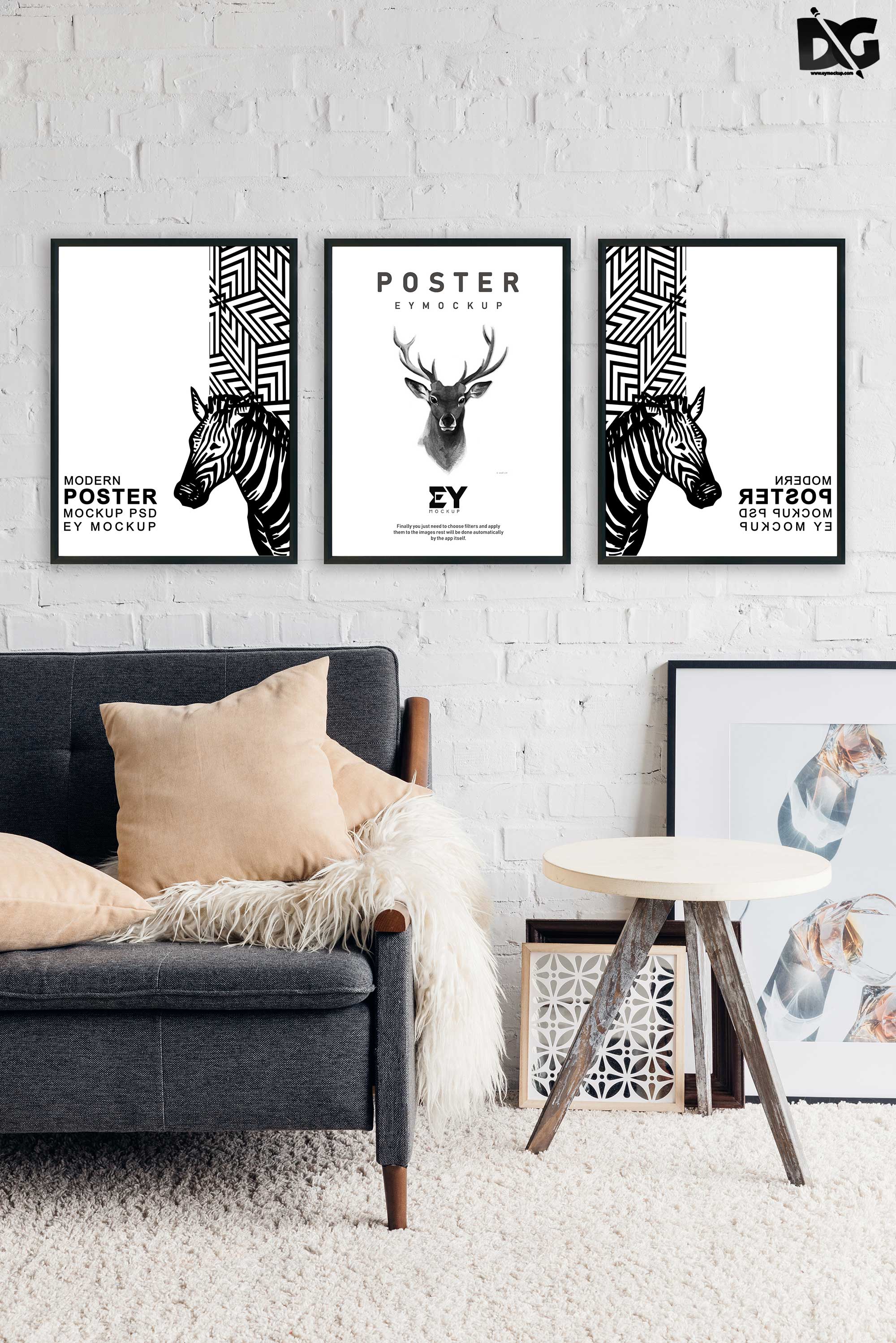 Free Artwork Frame PSD Mock-Ups | Free PSD Freebies Mockup