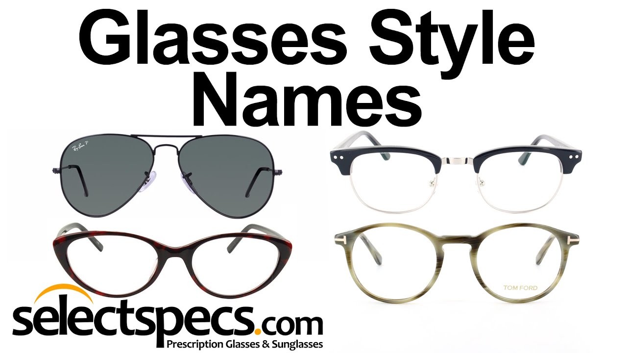 What are the Names of the Different Eyewear Glasses Styles? - with