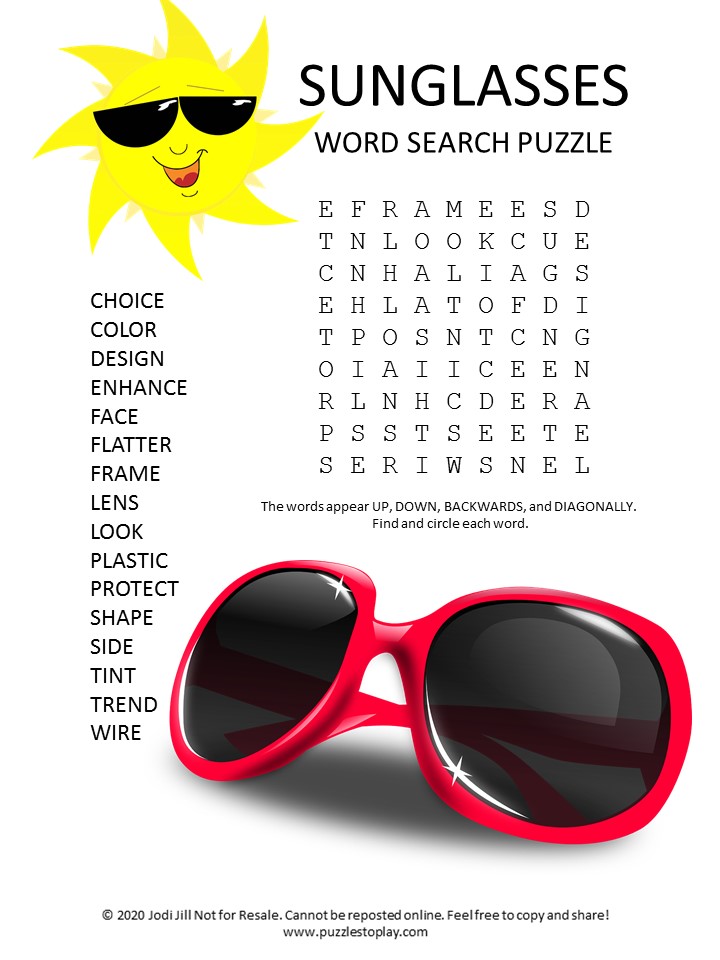 Cool Word For Sunglasses