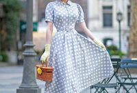 Ladies retro vintage 50s swing big polka dot rockabilly dress in plus