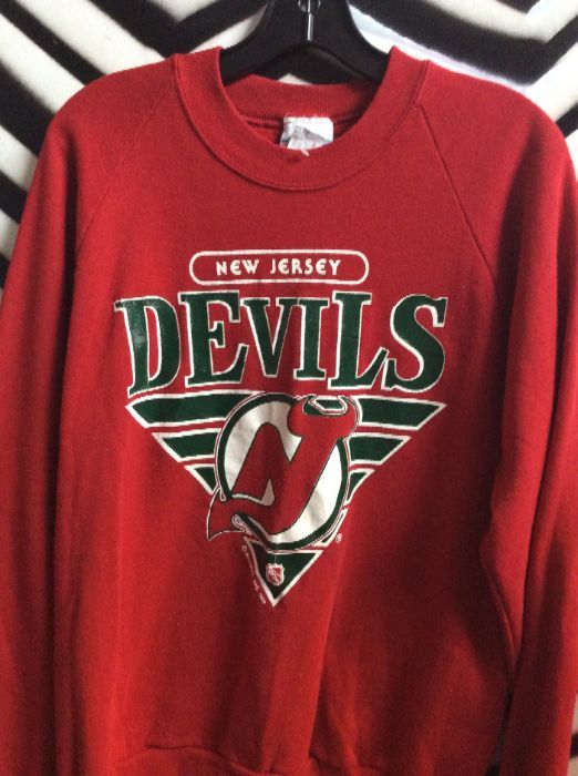 Nj Devils Pullover Sweatshirt | Boardwalk Vintage