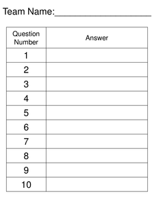 Night Quiz Answer Key