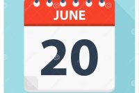 Best Resolution Premium Vector Calendar June 20