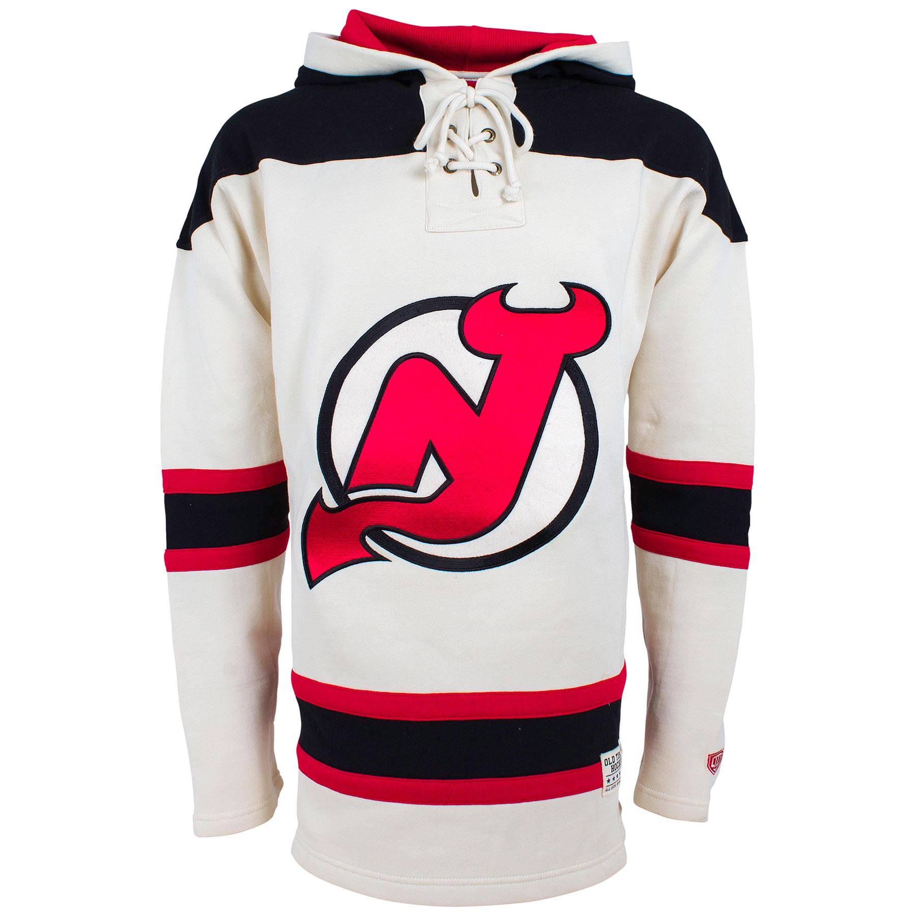 New Jersey Devils Vintage Heavyweight Jersey Lacer Hoodie - Old Time