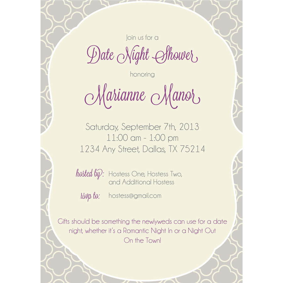 Date Night Invitation Example