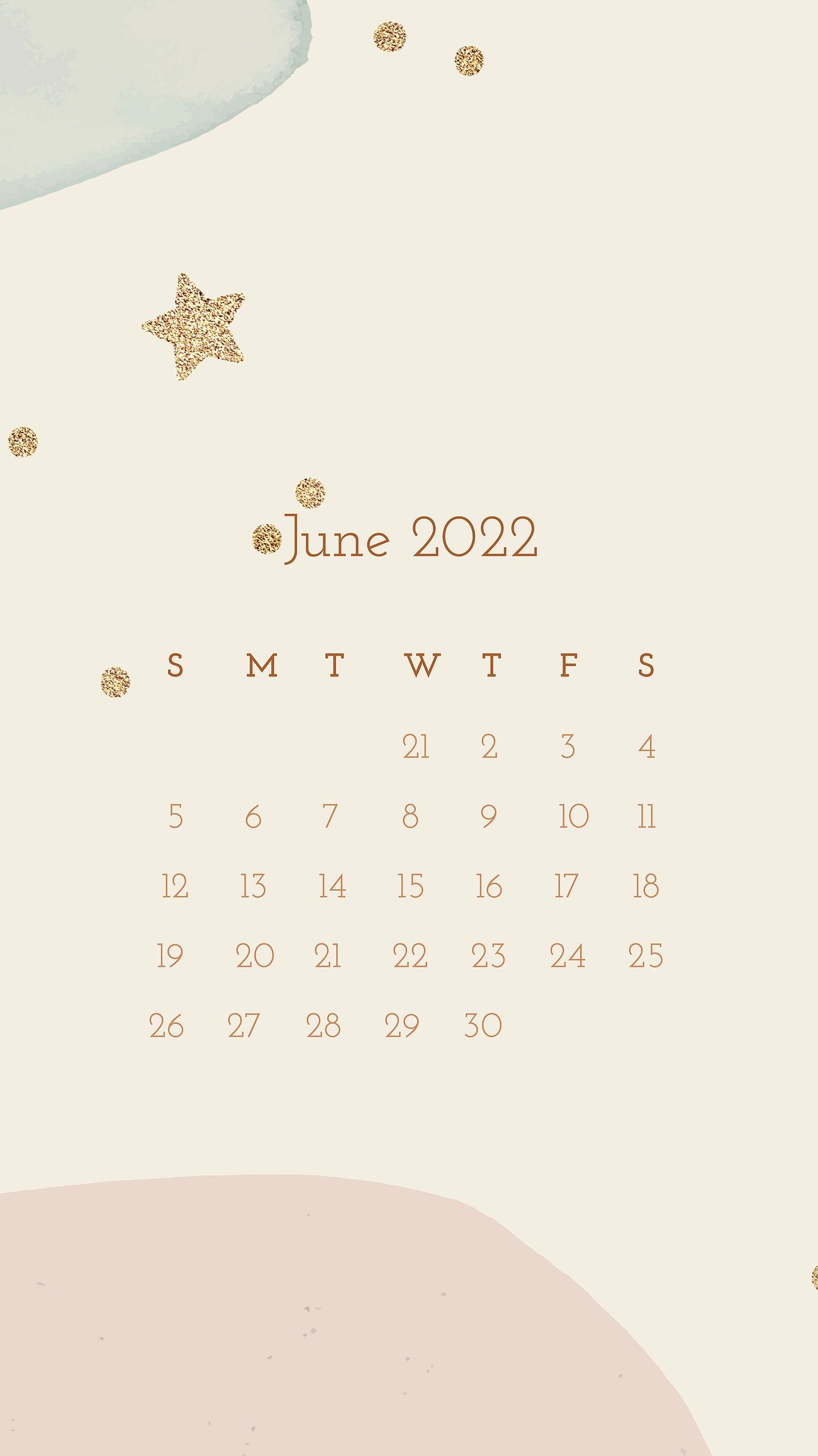 Best Resolution Premium Vector Calendar June 22