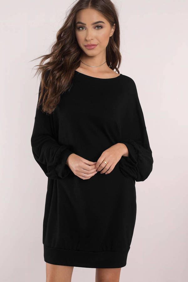 Drawstring hooded sweatshirt dress emmacloth-women fast fashion online