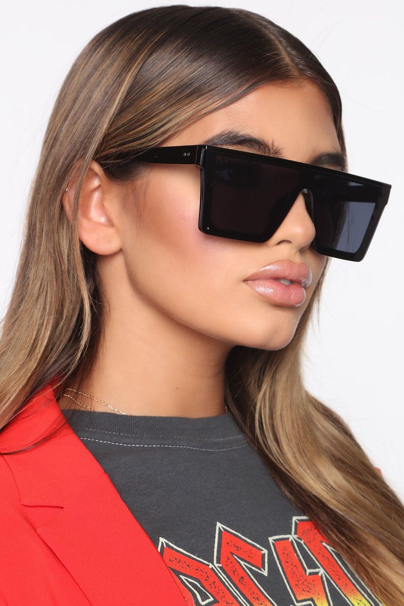 Don't Mind If I Do Sunglasses - Black in 2021 | Trending sunglasses