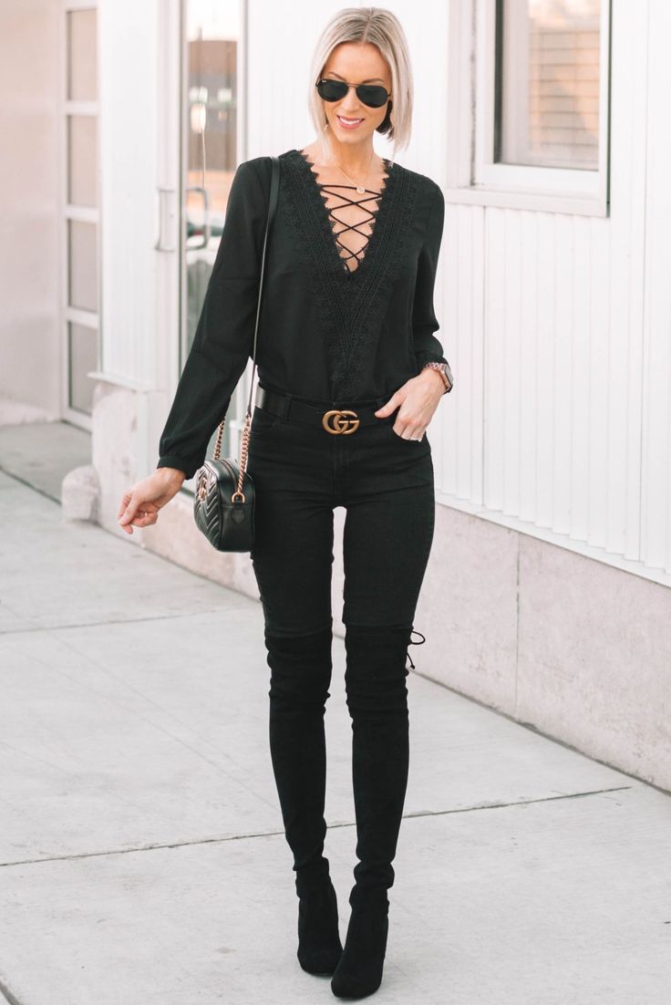 Black Outfit For Date Night