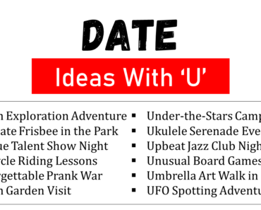 Date Ideas That Start With U For Adults