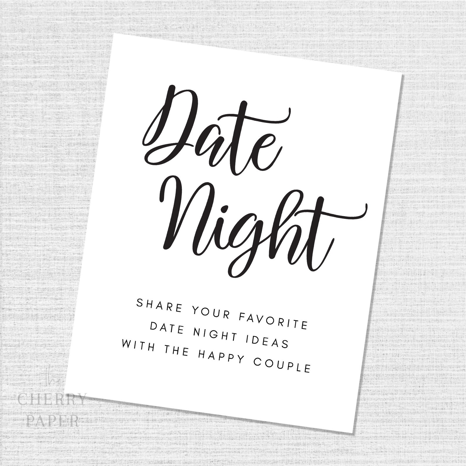 Date Night Sign Date Night Cards Printable Date Night Ideas | Etsy