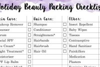 Beauty Checklist Before Vacation