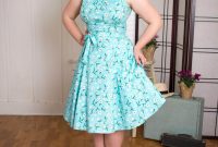 'way out west' baby blue gingham vintage swing dress