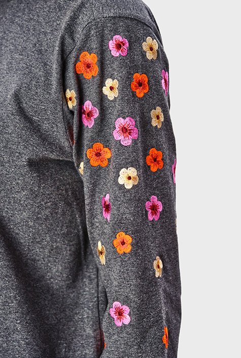 [69% off] floral embroidered plus size sweatshirt