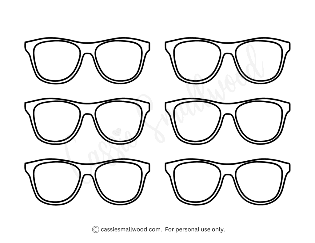 Cool Sunglasses Printable