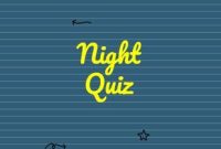 Night Ar Quiz Answers