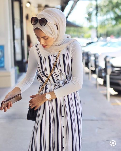 Muslim hijab fashion modern women casual style modest jeans outfit islamic chic street choose board