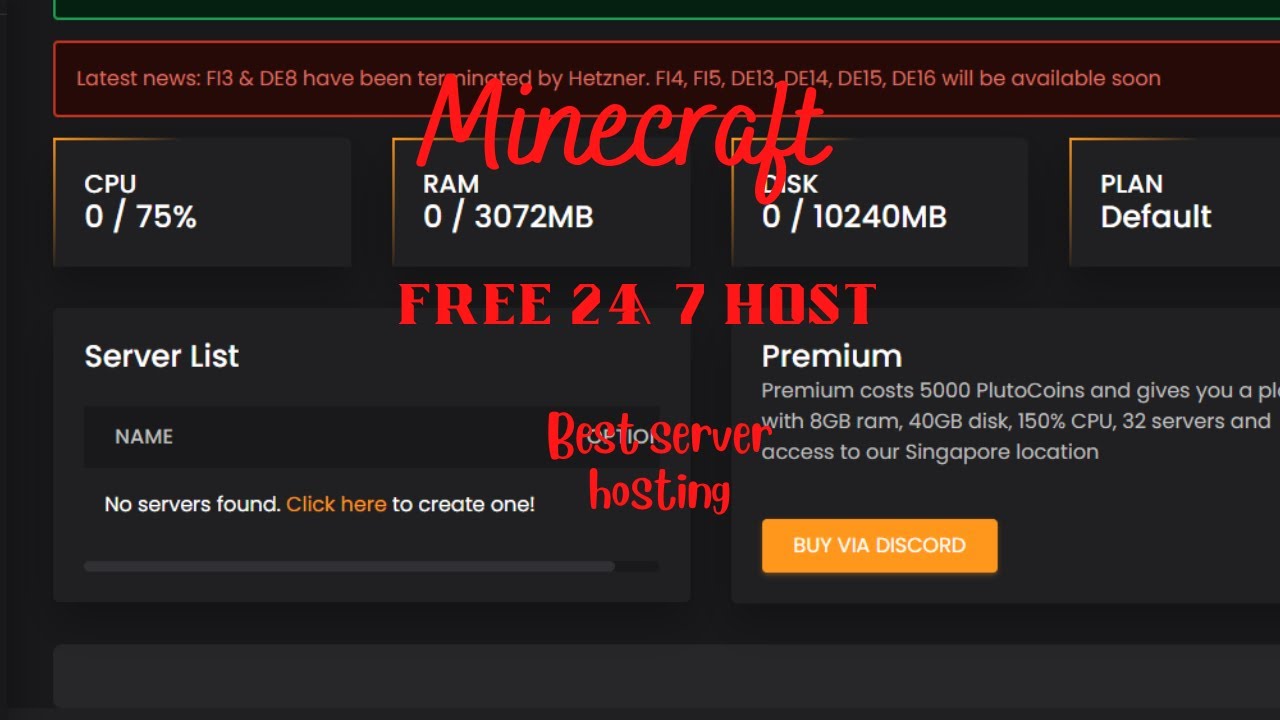 Free Minecraft Server Hosting 24/7 Bedrock And Java